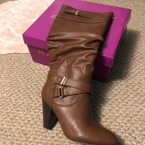 Rampage leather boots with heel